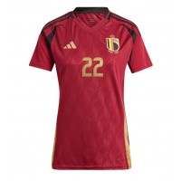 Camisa de time de futebol Bélgica Jeremy Doku #22 Replicas 1º Equipamento Feminina Europeu 2024 Manga Curta